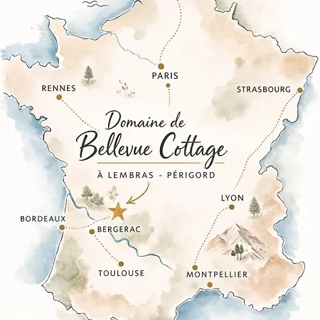 Domaine Bellevue En Périgord - Bergerac 5mn - Parc 3ha - Calme - Parking Privé Gratuit - Linge Maison Inclus * Lembras